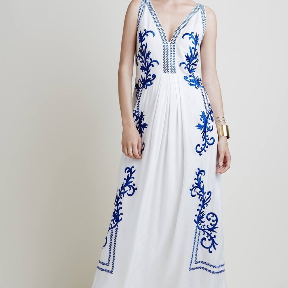Ranna Gill Aska Embroidered Maxi Dress Anthropolog